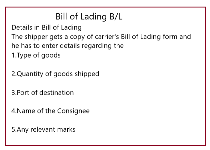 What is Bill of Lading
