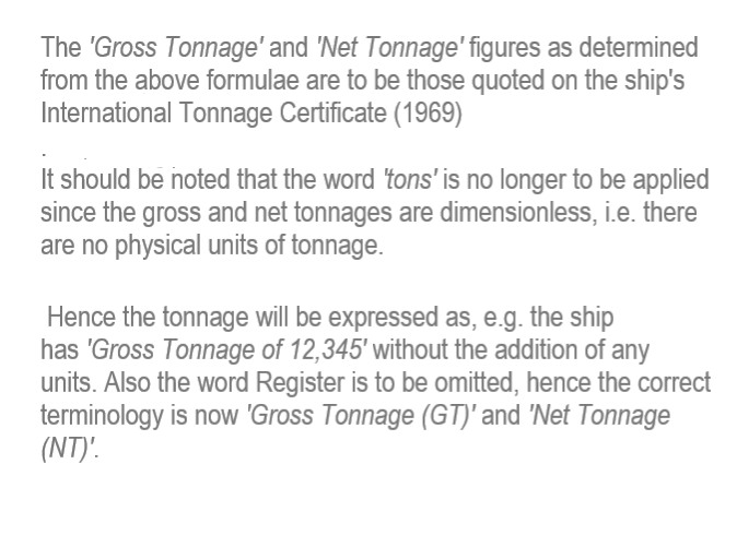 Difference between gross and net tonnage